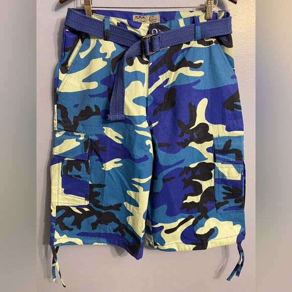 Urban City Cotton Polyester Blend Mens Cargo Shorts Size 32 Streetwear - Picture 1 of 10